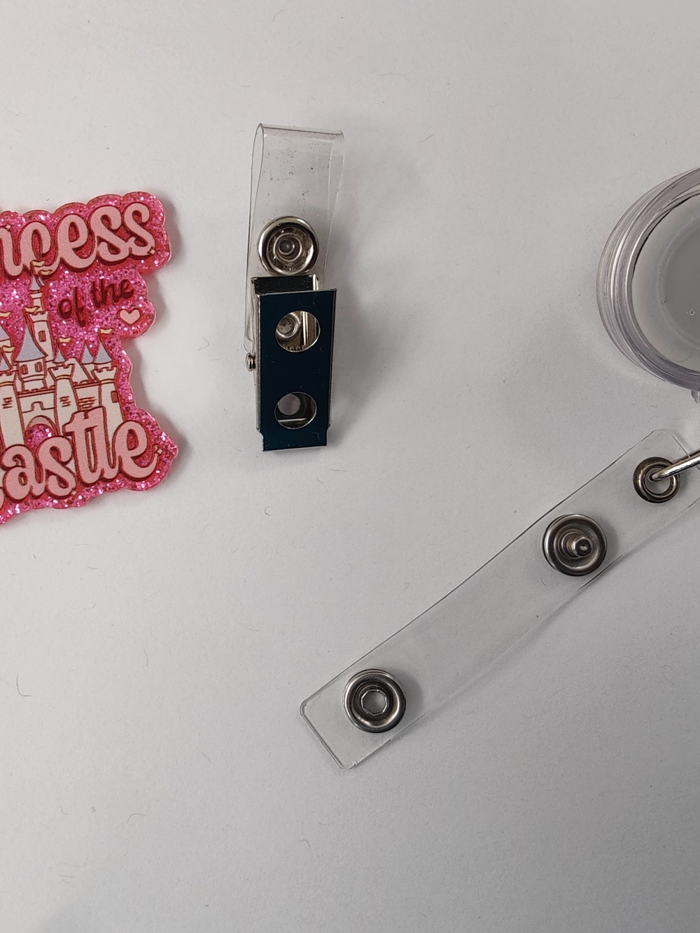 Handmade Badge Reel- Princess Castle